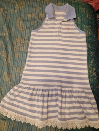Robe d'été Ralph Lauren rayée, taille 5-10 ans, parfait état