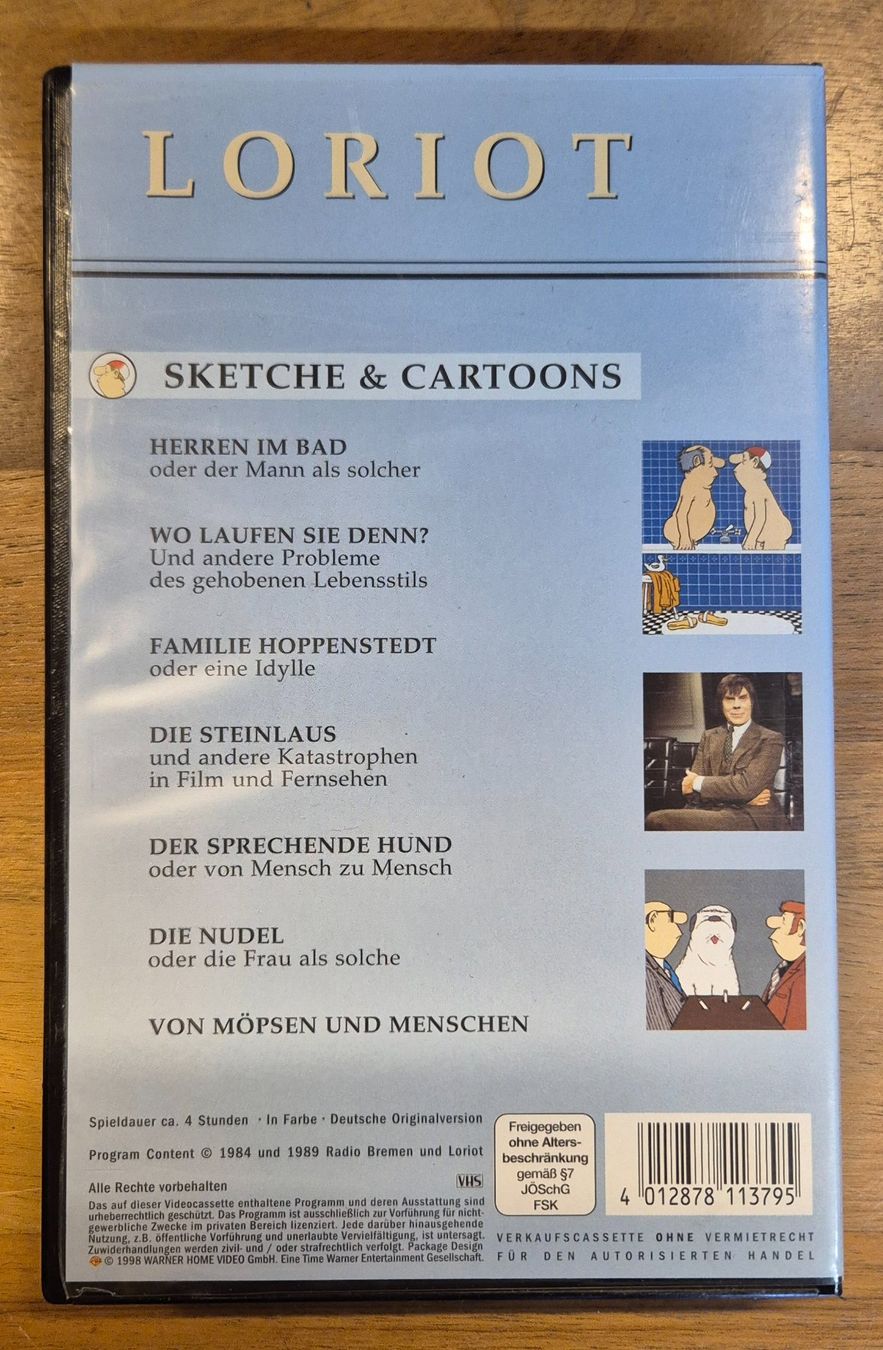 Tutti i VHS: VHS-Videokassette Loriot "Sketche&Cartoons" – Usato da Spreitenbach venduto da Weha9 1