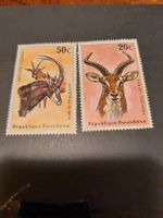 2 Timbres rares du Rwanda - Antilopes d'Afrique 50c 20c