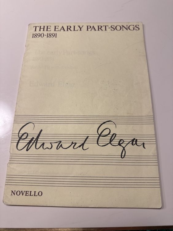 Edward Elgar: The Early Part-Songs Noten (Gebraucht) in Wald ZH für CHF ...