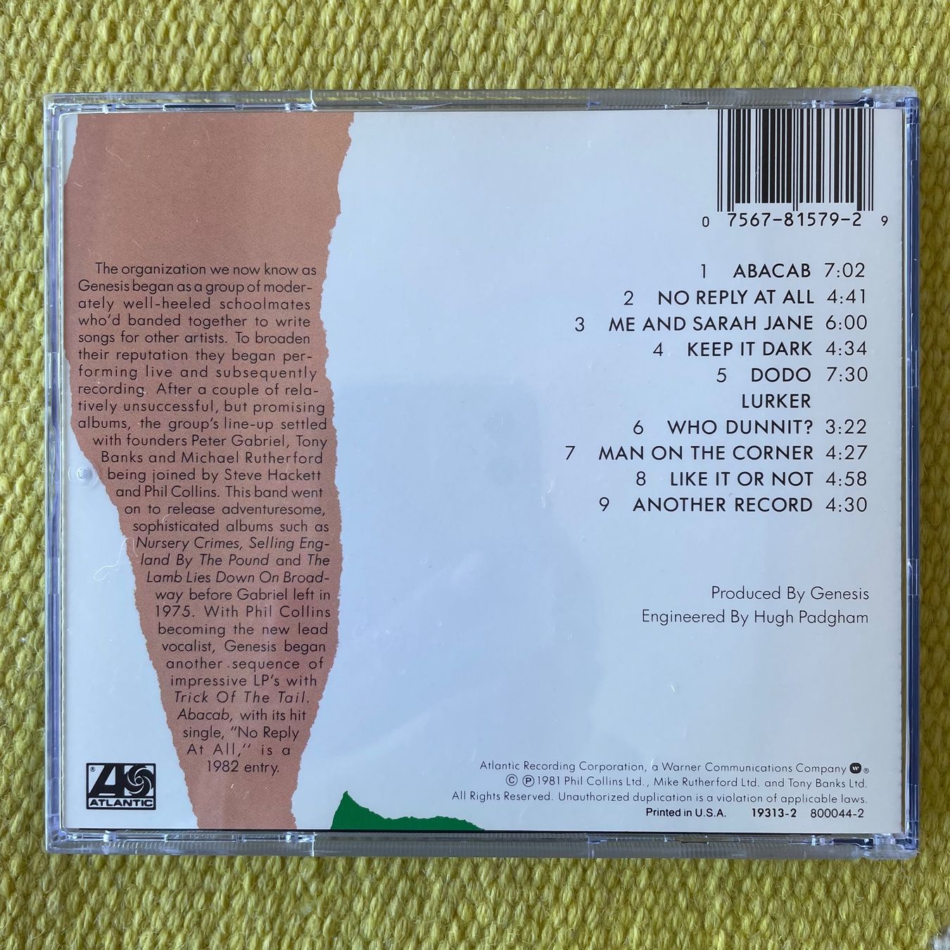 CDs: GENESIS-ABSCAB81 – Gebraucht aus Rorschacherberg von CD-Roli 1
