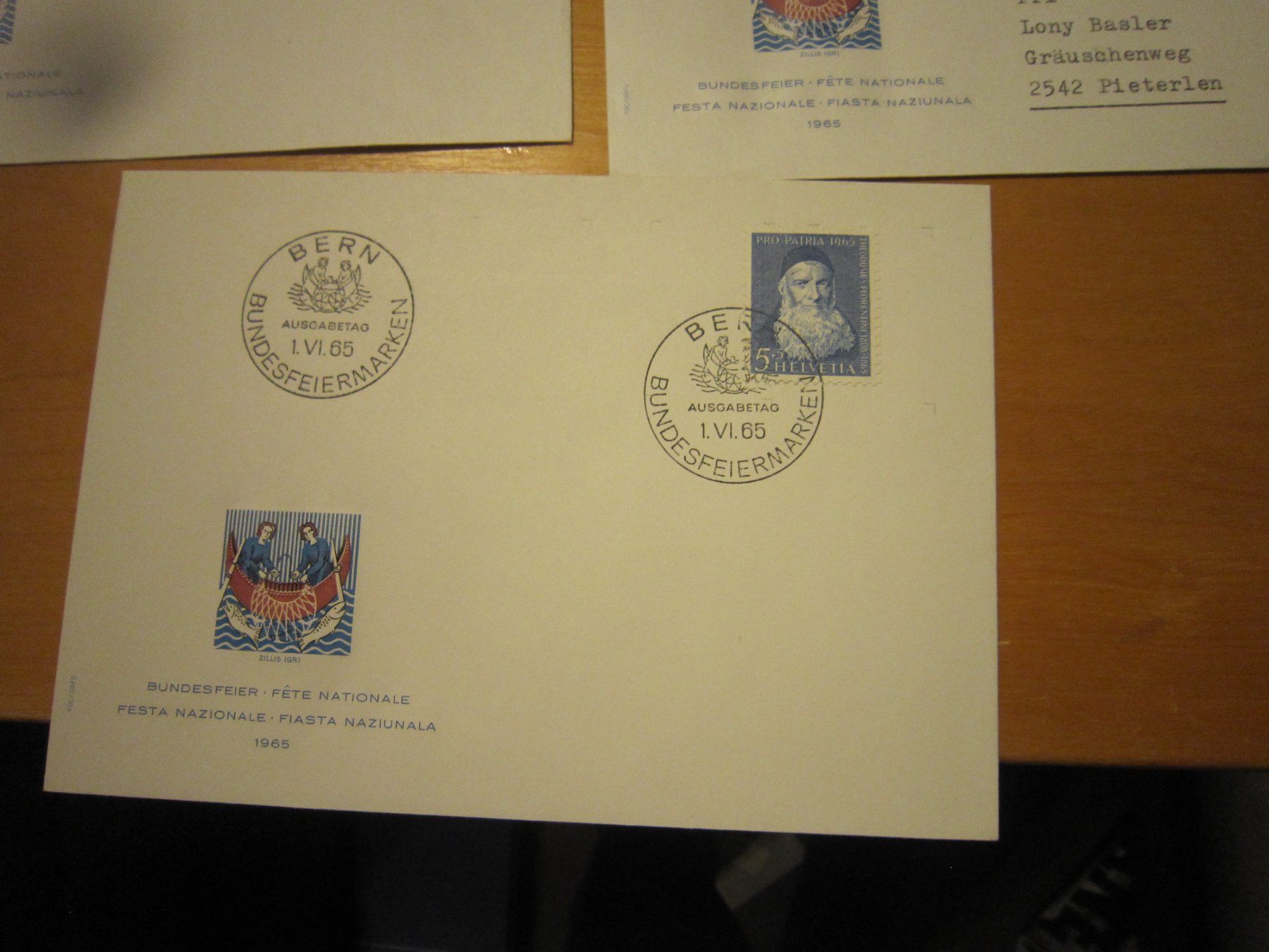Tutti i francobolli: PP 1965 FDC und Bundesfeiere 1.er August – Usato da Gordola venduto da Polentaefung 1