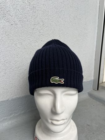 Lacoste Wollmuetze Marineblau Top Zustand