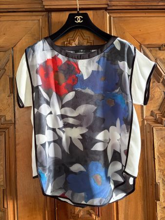 FOR ALL 7 MANKIND Bluse Gr. M Neu 100% PURE SEIDE NP: 290 ,-