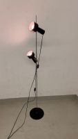 Vintage Spot Stehlampe 2-flammig Metall schwarz, verstellbar