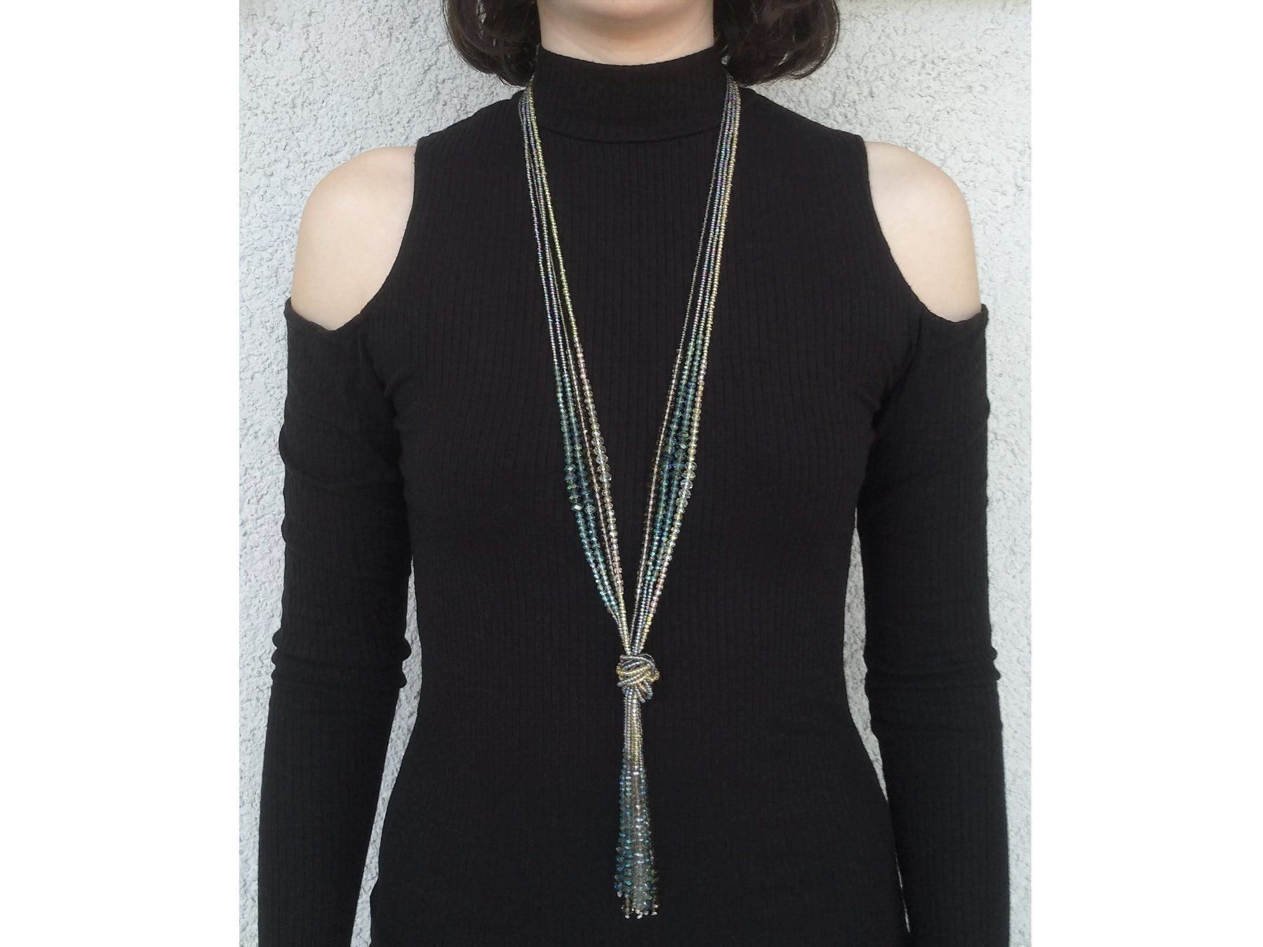 Catenine: Lange Glasperlen-Kette im 1920er Stil – Nuovo e nell'imballaggio originale da Meilen venduto da GypsyCat