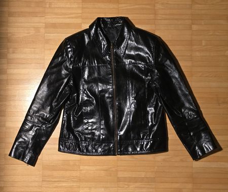schwarze Lederjacke 100 % Leder