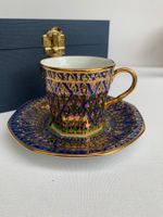 Thai Benjarong Tasse mit Unterteller aus Porzellan