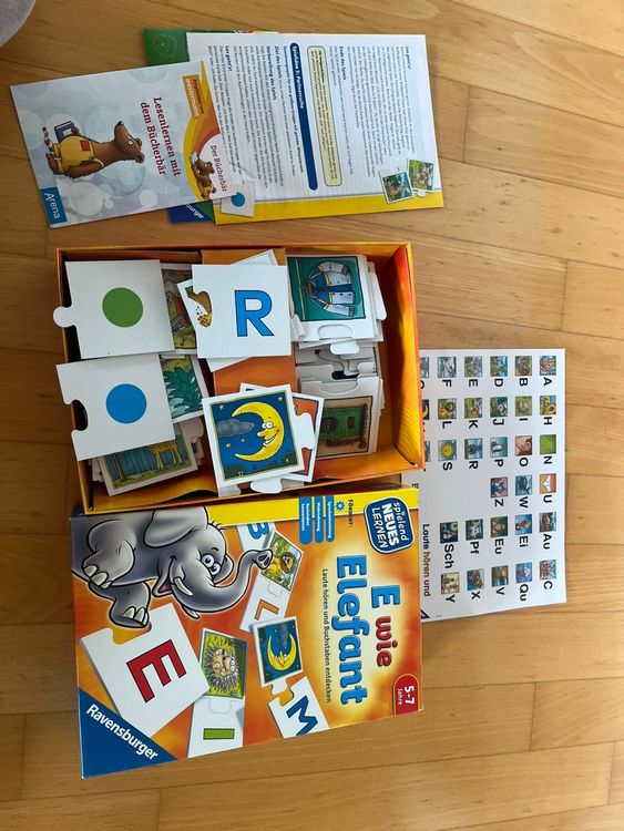 Ravensburger E Come Elefante - Gioco Educativo Per Imparare Le Lettere E I Suoni, 31 Lettere, 57 Carte, 1-4 Giocatori - 4