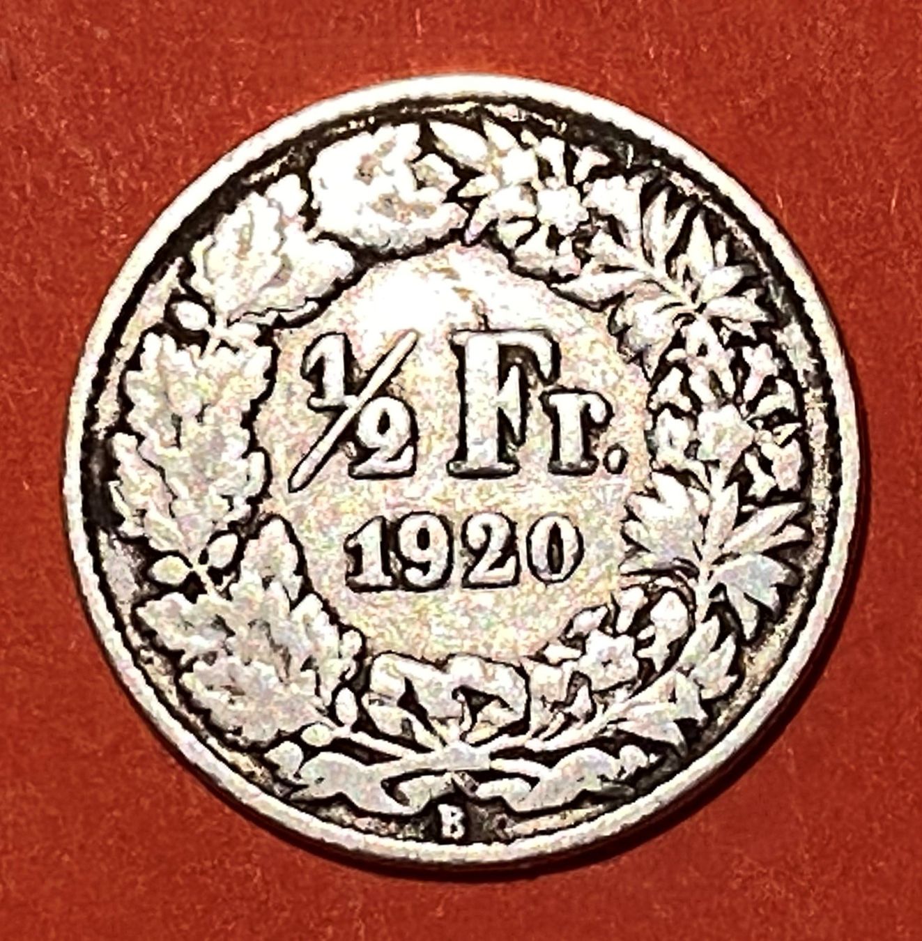 Tutti le monete: 50 Rappen oder 1/2 Fr.1920 B ( Silber ) – Usato da Oensingen venduto da Stro11