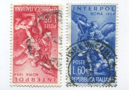 Briefmarken "Interpol". Italien.