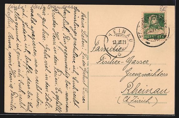 Cartoline postali: Herzogenbuchsee, Totalansicht mit Kirche – Usato da Berlin venduto da bartko-reher 1
