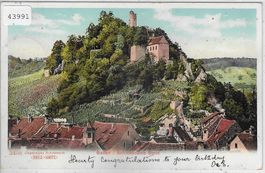 Baden - Schlossruine Stein - Litho