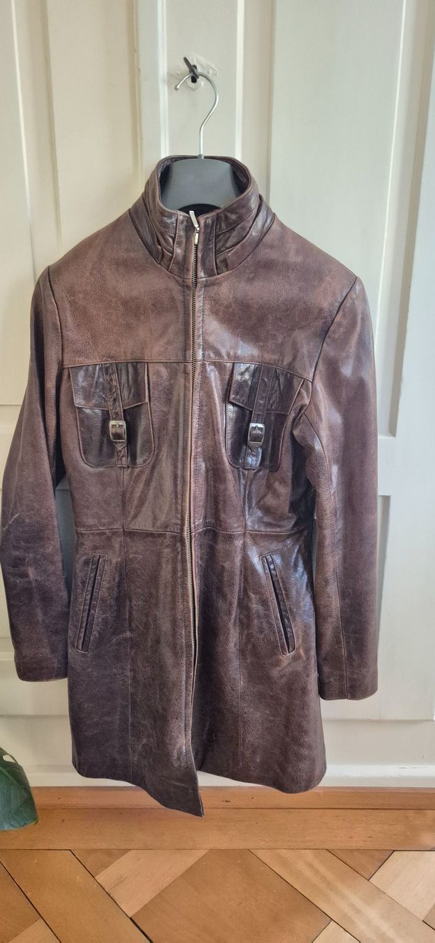 Cappotti: Braune Vintage-Lederjacke, Gr. S, 36 -38 – Usato da St. Gallen venduto da Mar_cx6m