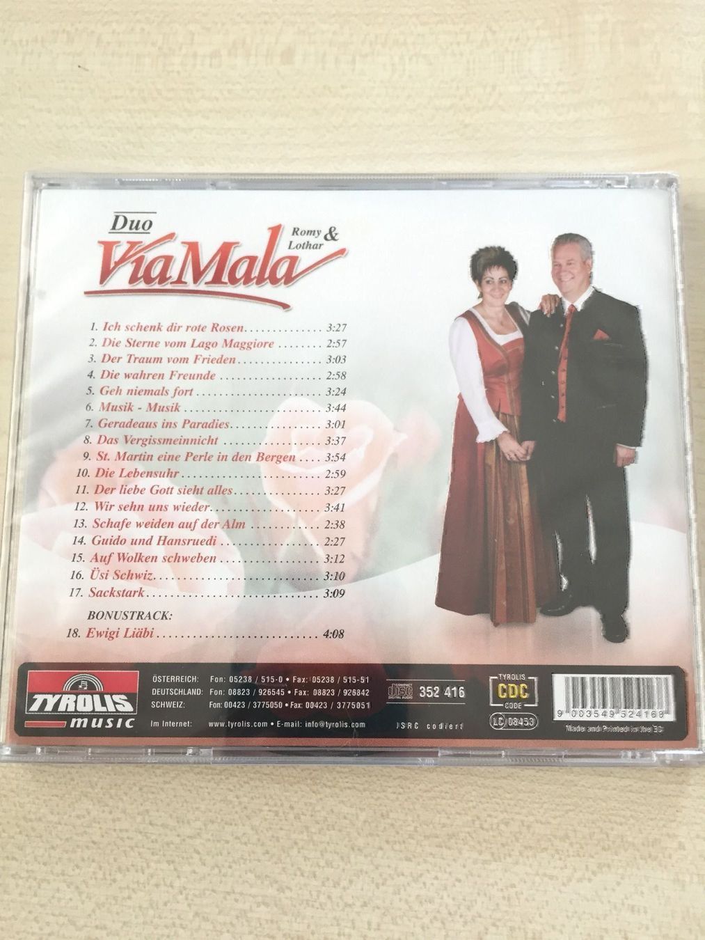 CD: Duo Viamala - Ich schenk dir rote Rosen – Nuovo e nell'imballaggio originale da Rüti ZH venduto da alumedien 1