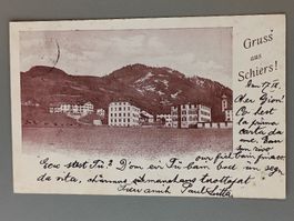 Alte PK / Gruss aus Schiers - Gelaufen 1901