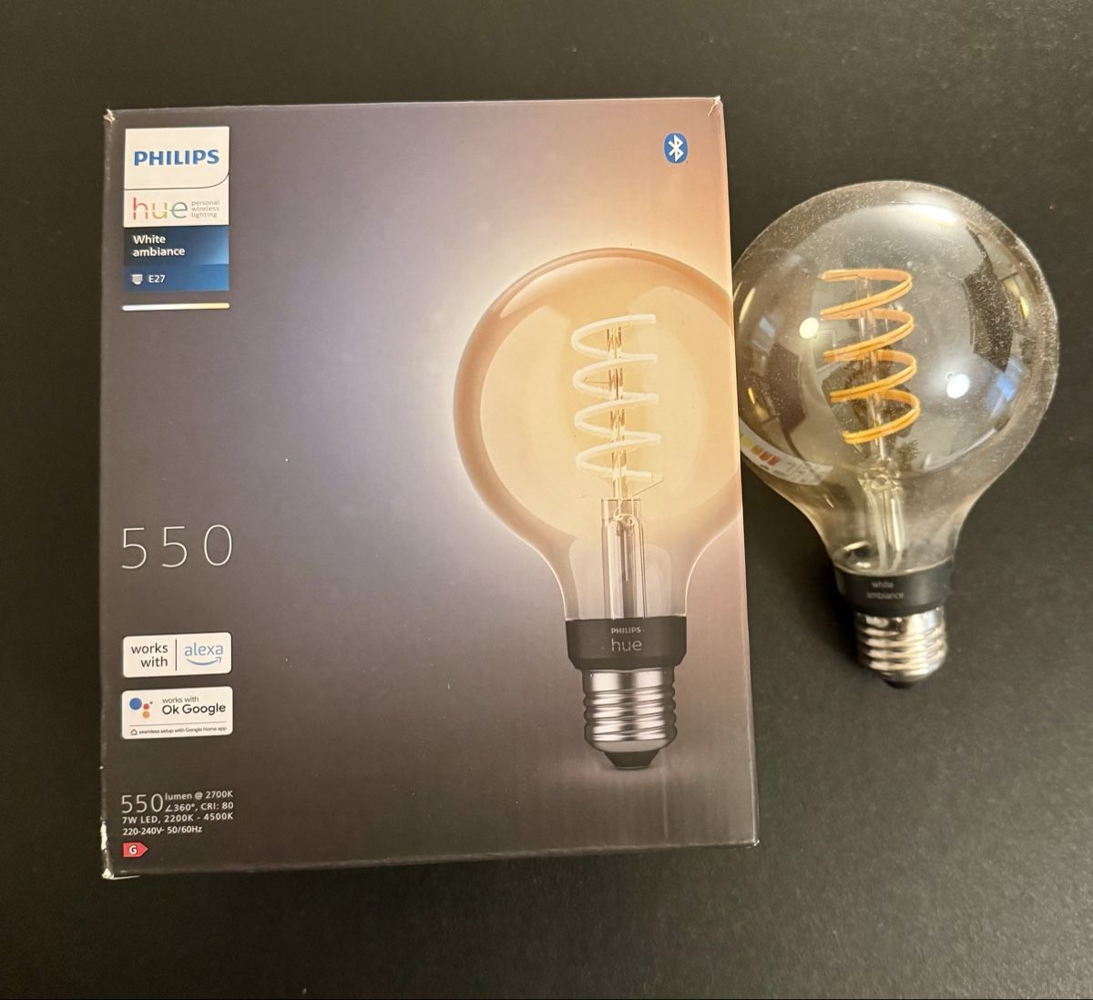 Philips Lampade: Philips Hue Globe Glas 7.2W E27 – Nuovo (secondo la descrizione) da Olten venduto da danielk00