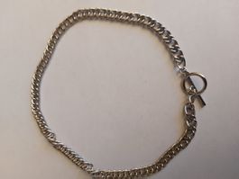 Halskette Kette Silber Farbe Toggle Verschluss Unisex