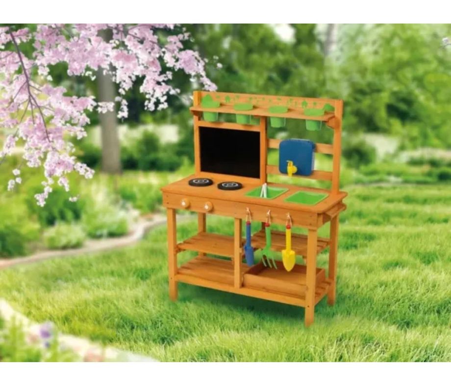 + Playtive Outdoorküche Matschküche Echt Holz Spielküche Kaufen auf
