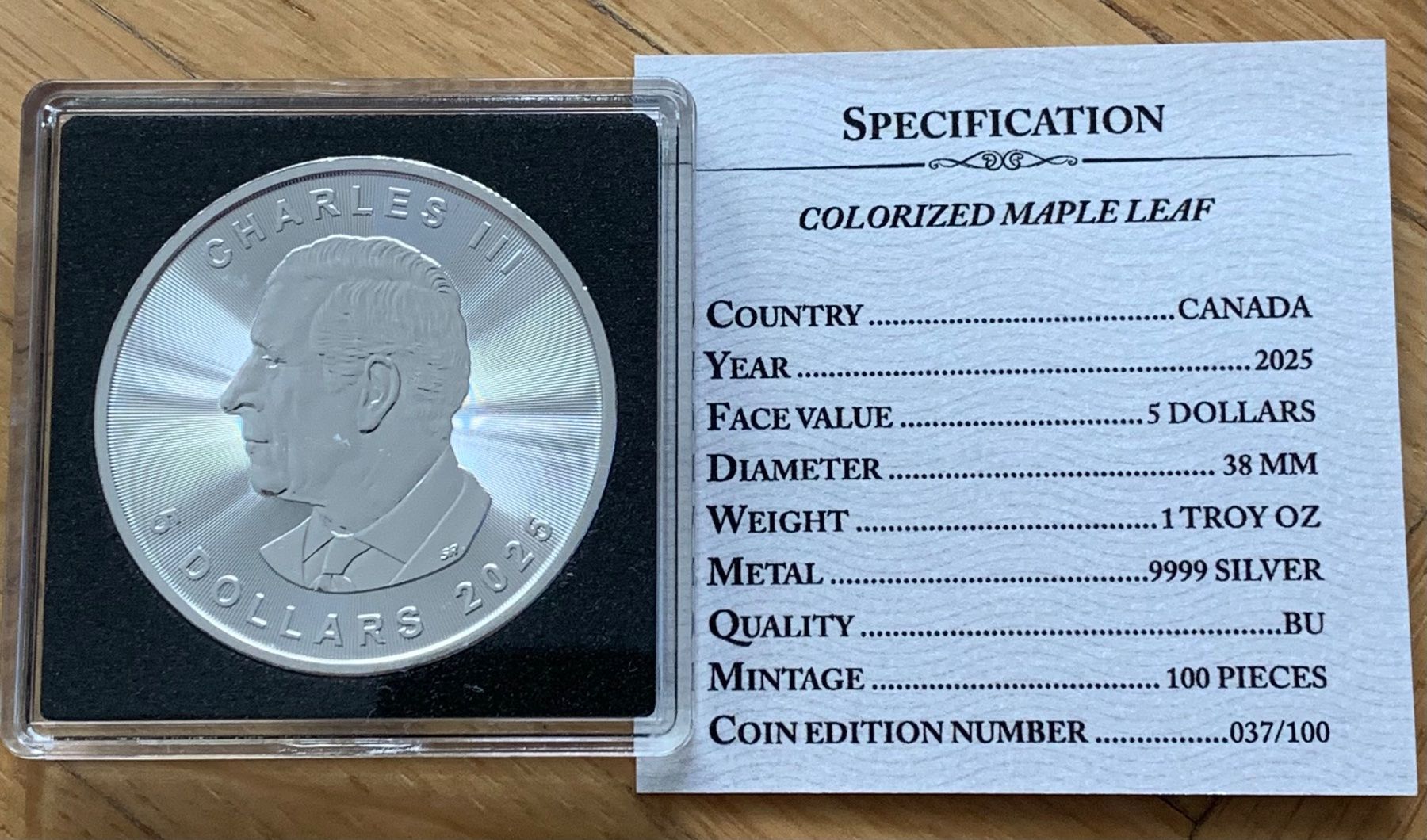 Toutes les monnaies: Maple Leaf 2025 Farbiger Round BLACK DRAGON EYE 1oz. Silber – Neuf (Voir description) à Wetzikon ZH par Nicki6 2
