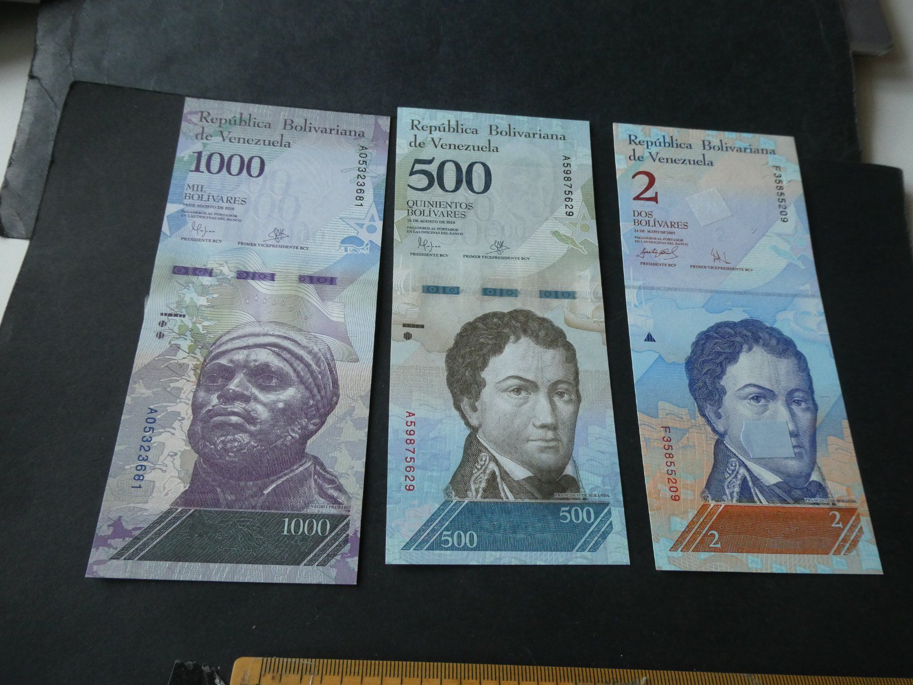 Banknoten: Venezuela,  alte Geldscheine – Gebraucht aus Hinterforst von Rohusri