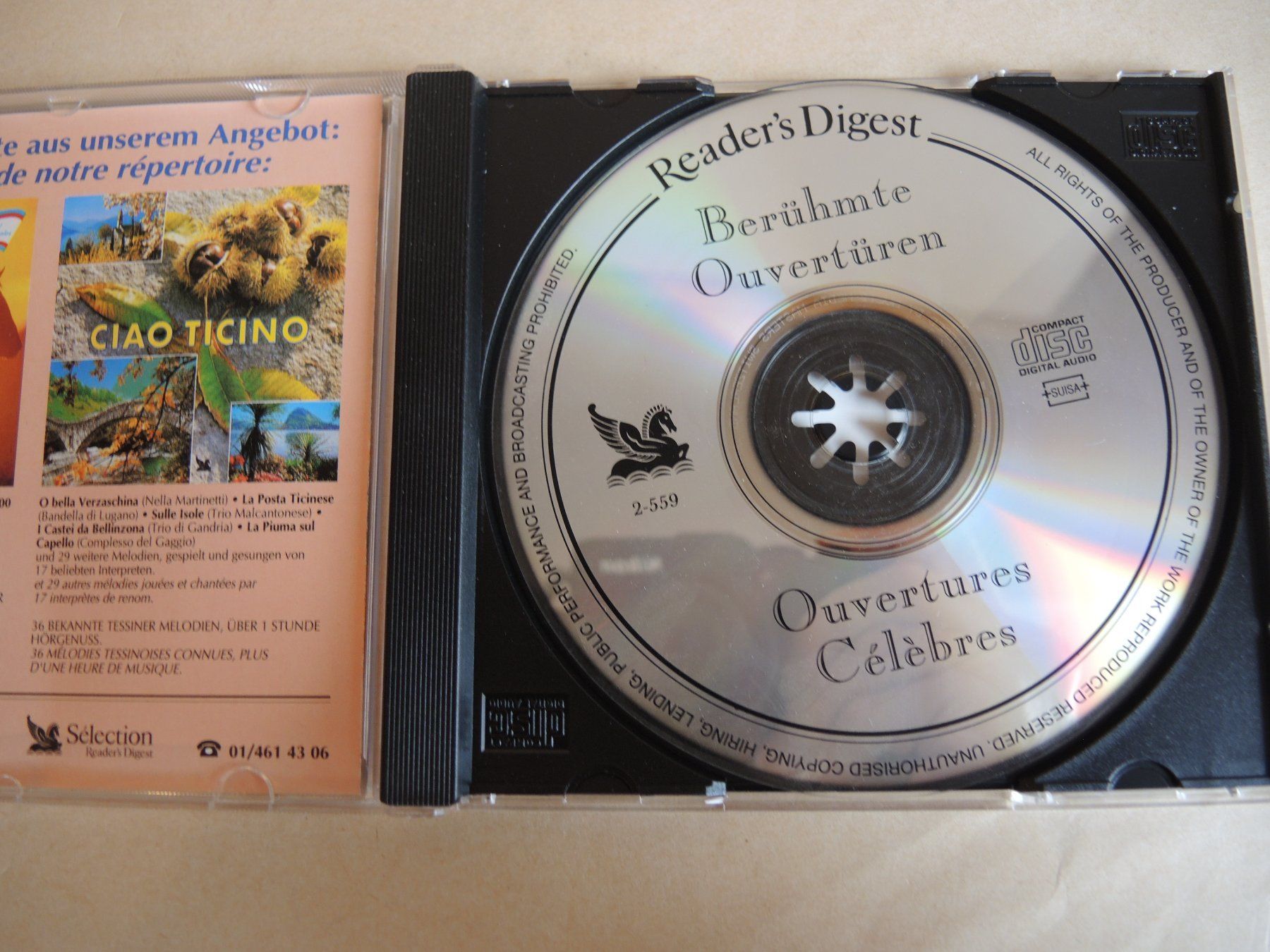 CD: Berühmte Ouvertüren   Reader's Digest   CD – Usato da Rorschach venduto da maeck8 1