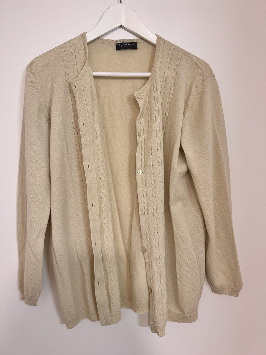 Maglioni & Felpe: Edler Damen Strickpullover & Strickjacke Set, Gr. L, Beige – Usato da Solothurn venduto da Lina042 1