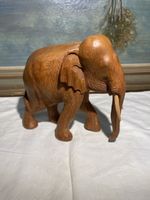 Holz Elefant Deko-Objekt, Handarbeit, Vintage