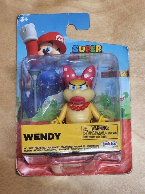 Figurine Super Mario Bros Jakks Pacific – Wendy 2,5 Pouces, Neuve Sous Blister, Thème Manga