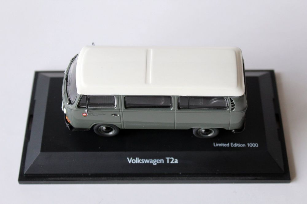Diecast model cars Volkswagen Combi 1/43 Schuco t 2 a bus ptt messwagen grey white