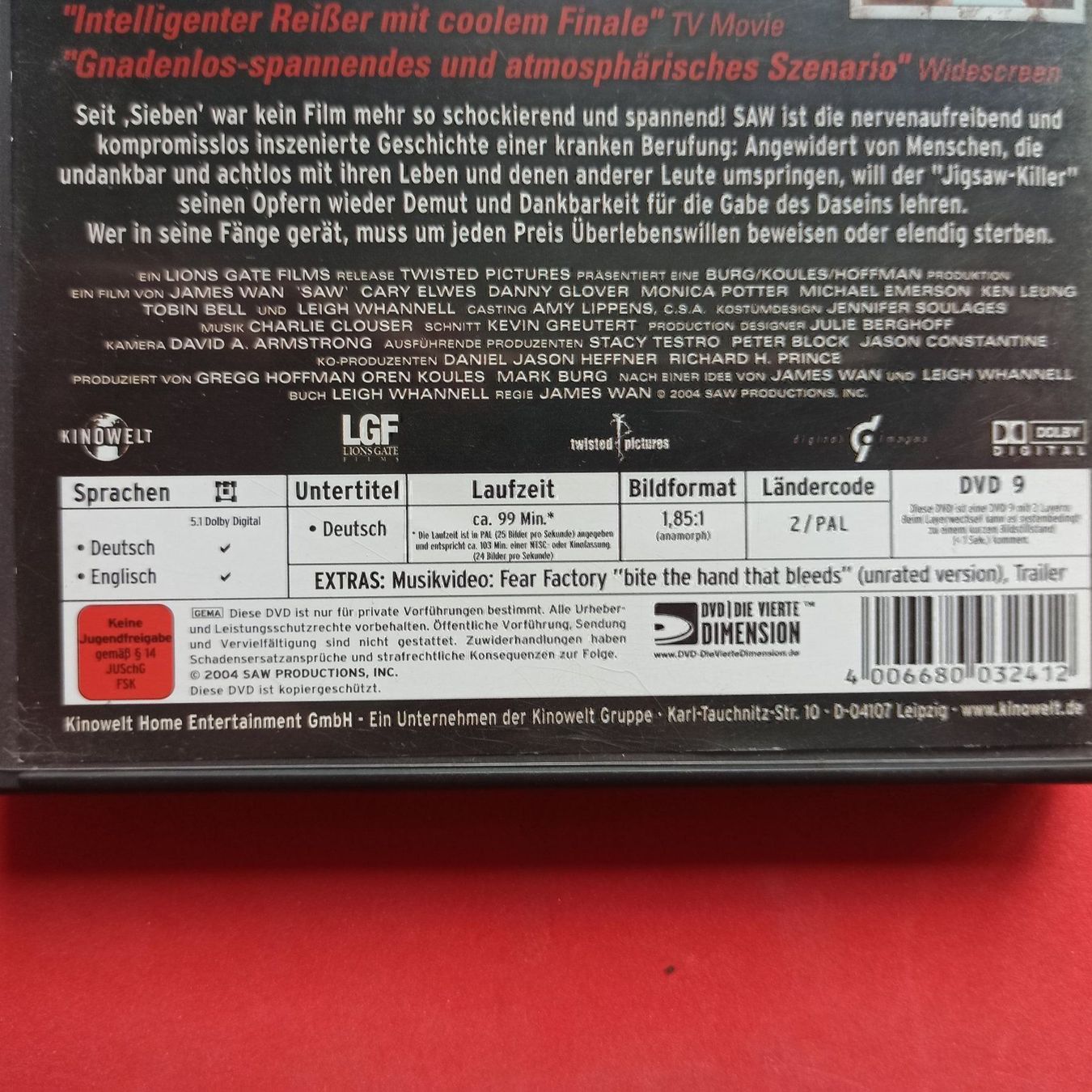 Tutti i DVDs: Saw – Usato da Dübendorf venduto da kb86_MOVIE 2