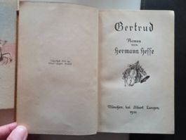 Hermann Hesse - Gertrud - 7. Auflage 1910