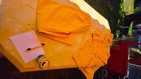 Regenhose und Regenjacke gelb Grösse M guter Zustand