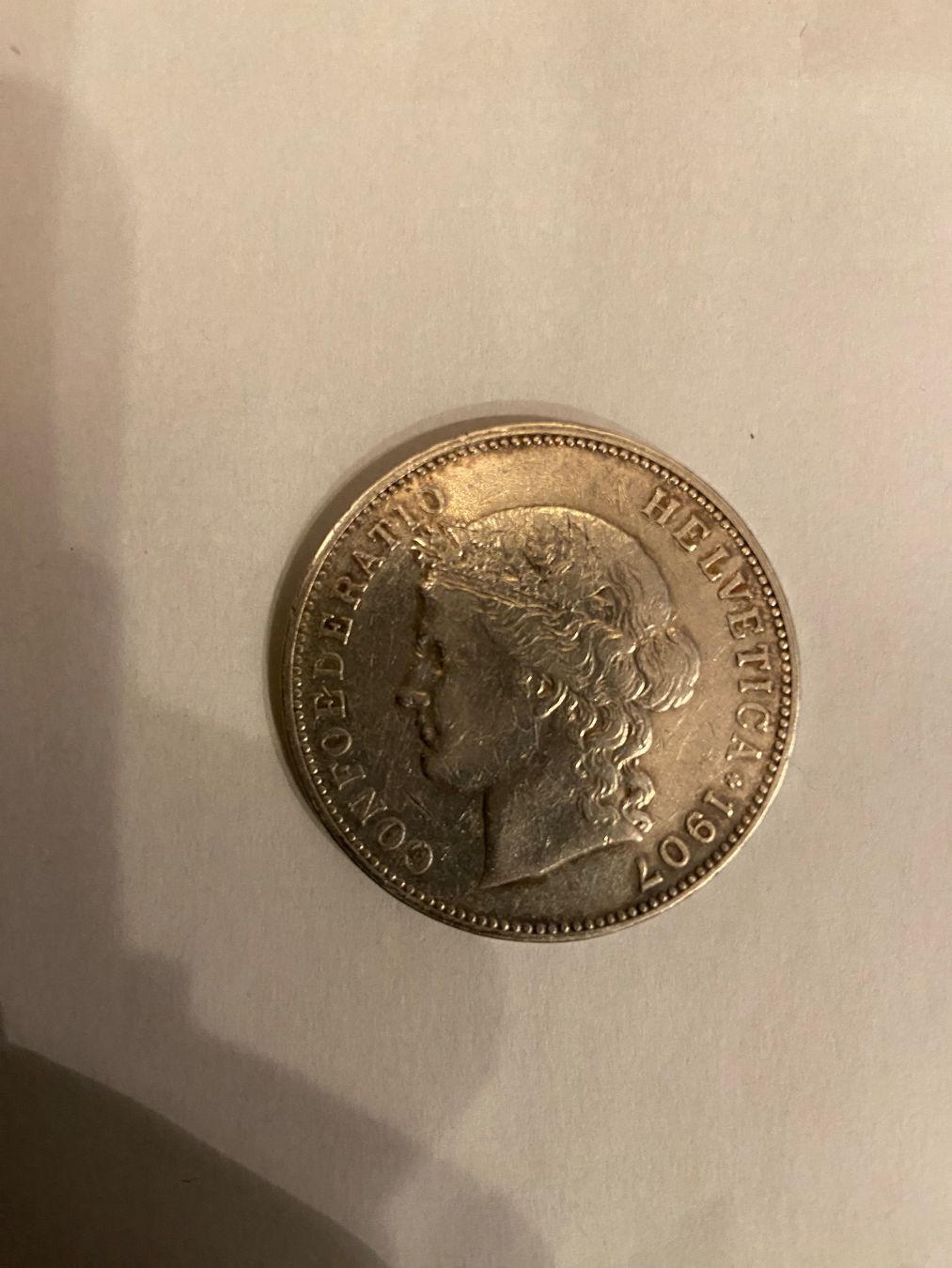 Tutti le monete: 5 Franken Münze 1907 SS – Nuovo (secondo la descrizione) da Zürich venduto da ragusa45 1
