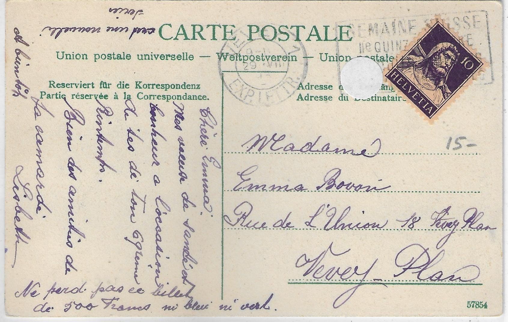 Ansichtskarten: Vevey - Le Quai - Banknote – Gebraucht aus Ettingen von Kartenplanet 1