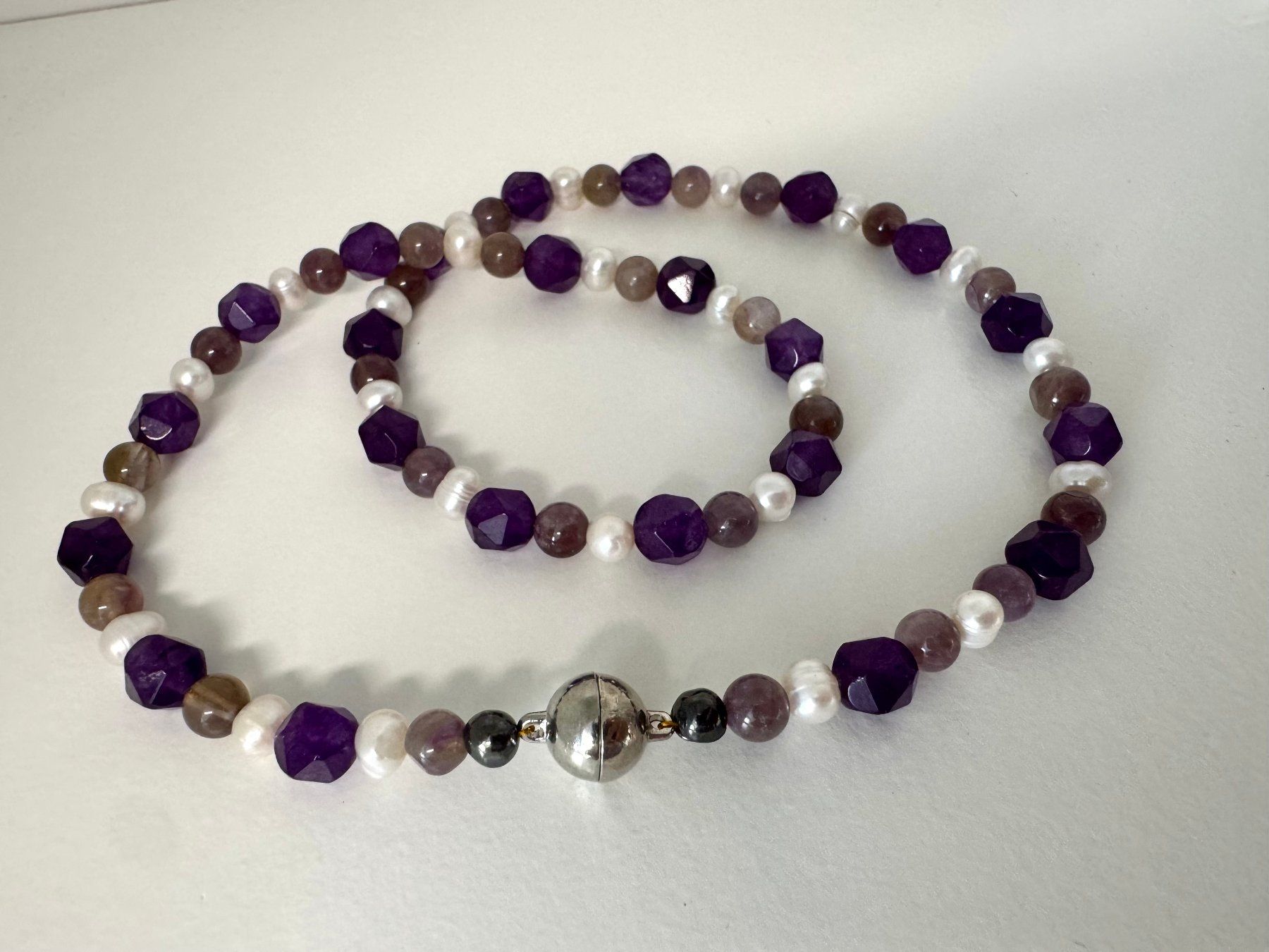 Catenine: Halskette Amethyst, Zuchtperlen – Nuovo (secondo la descrizione) da Biberist venduto da tl-schmuck 1
