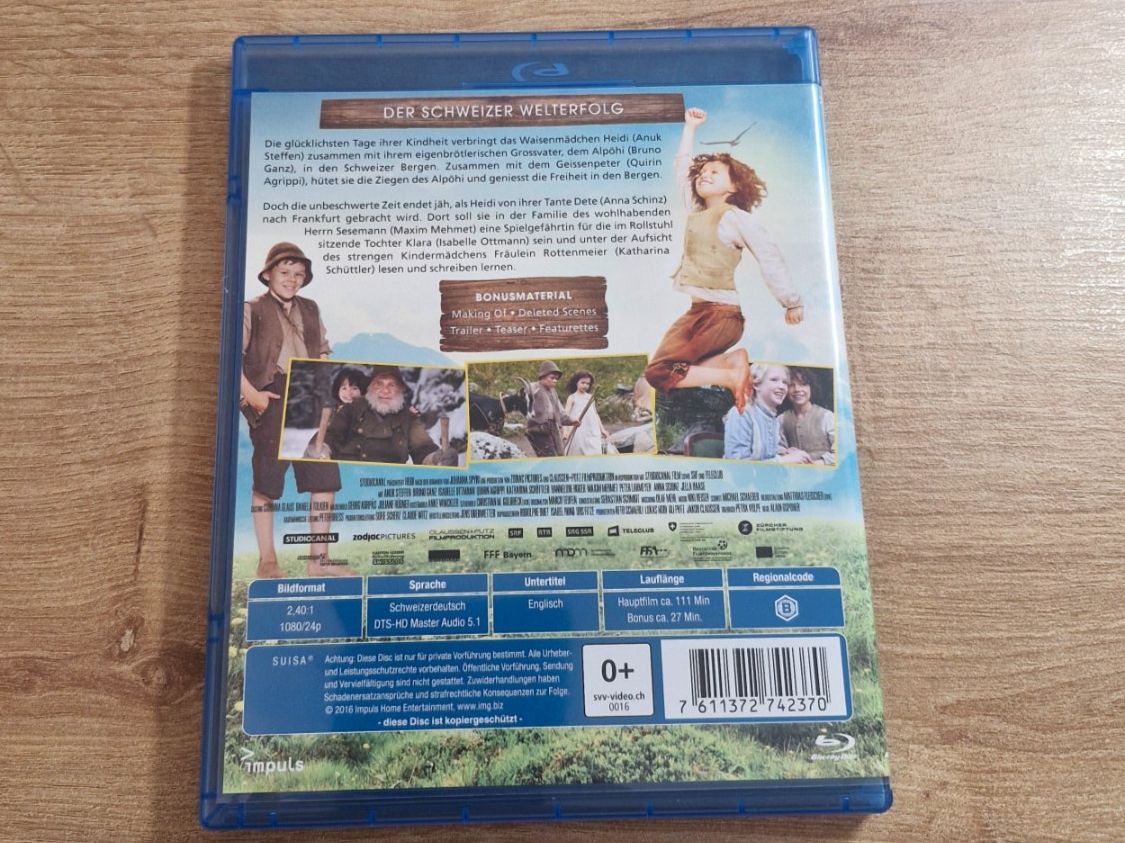 Tutti i DVDs: Heidi (2015) Bluray – Usato da Pfungen venduto da Whitie 1
