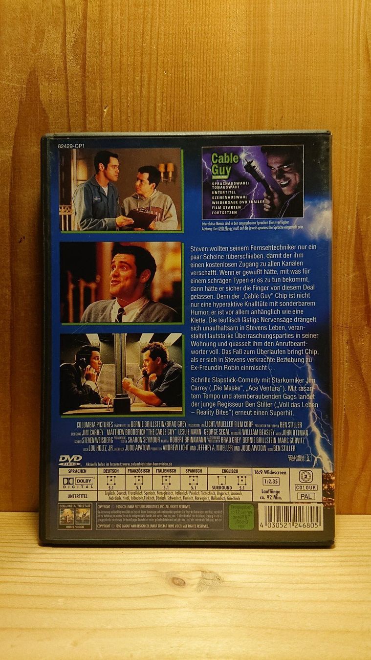 Alle DVDs: GABLE GUY Die Nervensäge DVD mit Jim Carrey – Gebraucht aus Wilderswil von  1