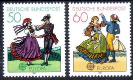 DEUTSCHLAND TANZPAAR 2 MARKEN 1981 ** POSTFRISCH ** - HE150