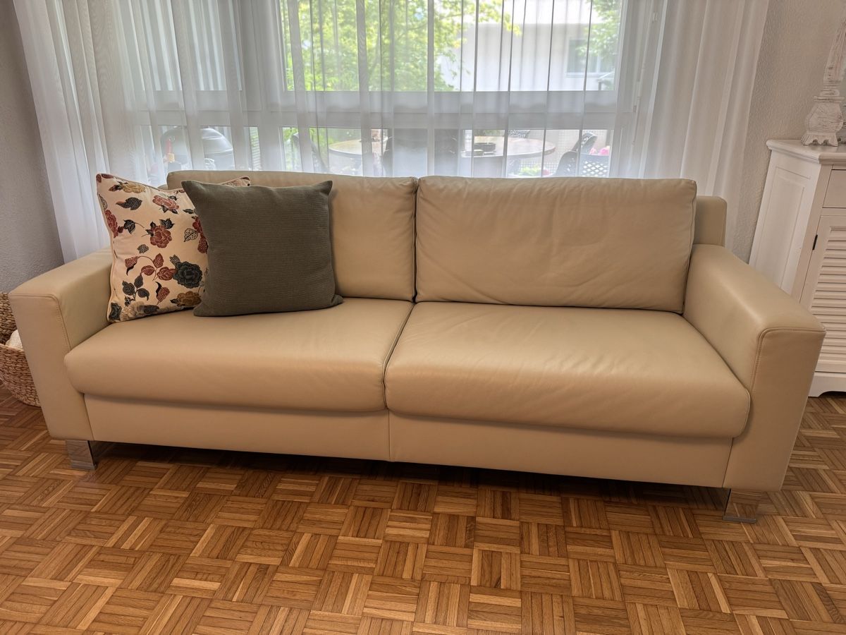 Divani: 2x Ledersofa beige Ewald Schillig – Usato da Galgenen venduto da rpoto 2