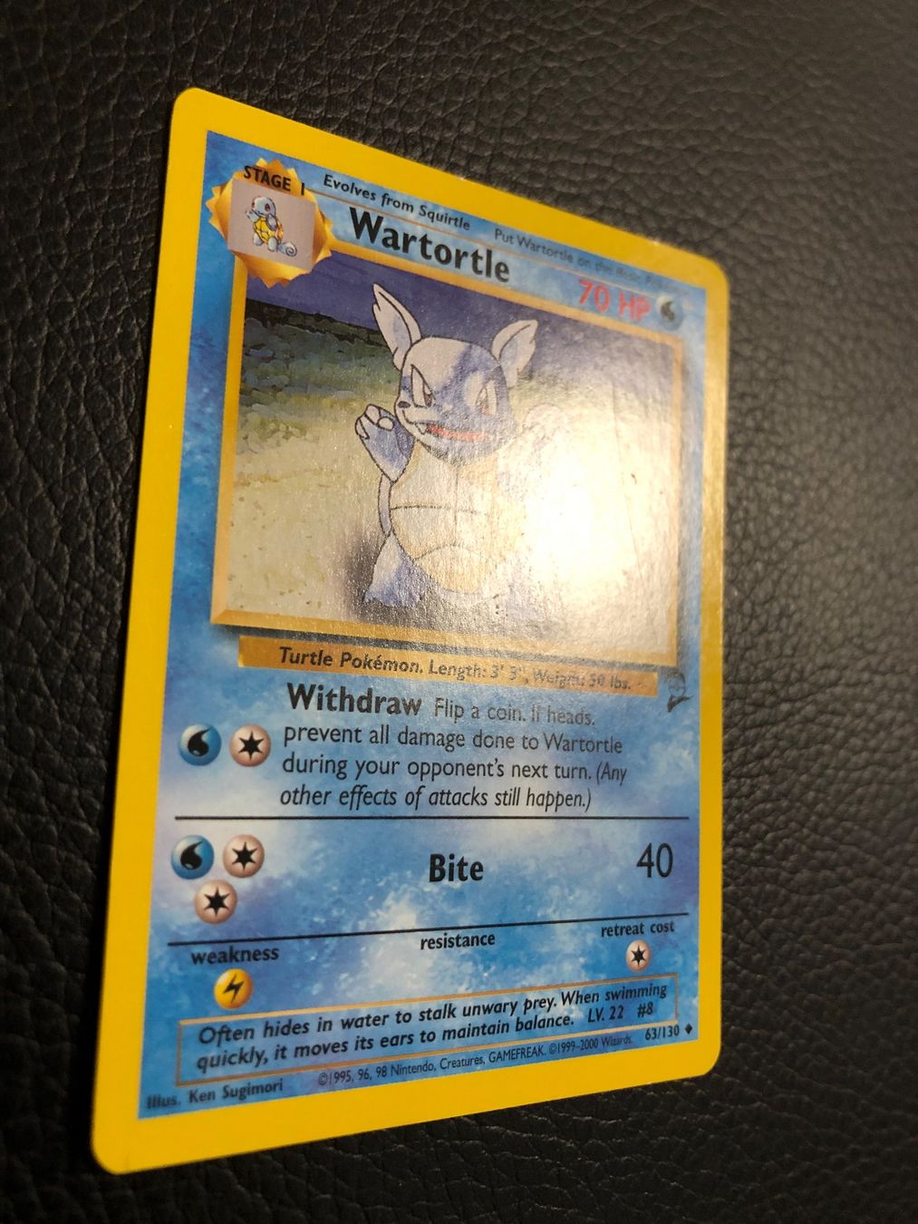 Pokémon Sammelbilder & Trading cards: 2000 Base Set 2 Wartortle 63/130 Ab 1 – Gebraucht aus Paradiso von Pkmn10 1
