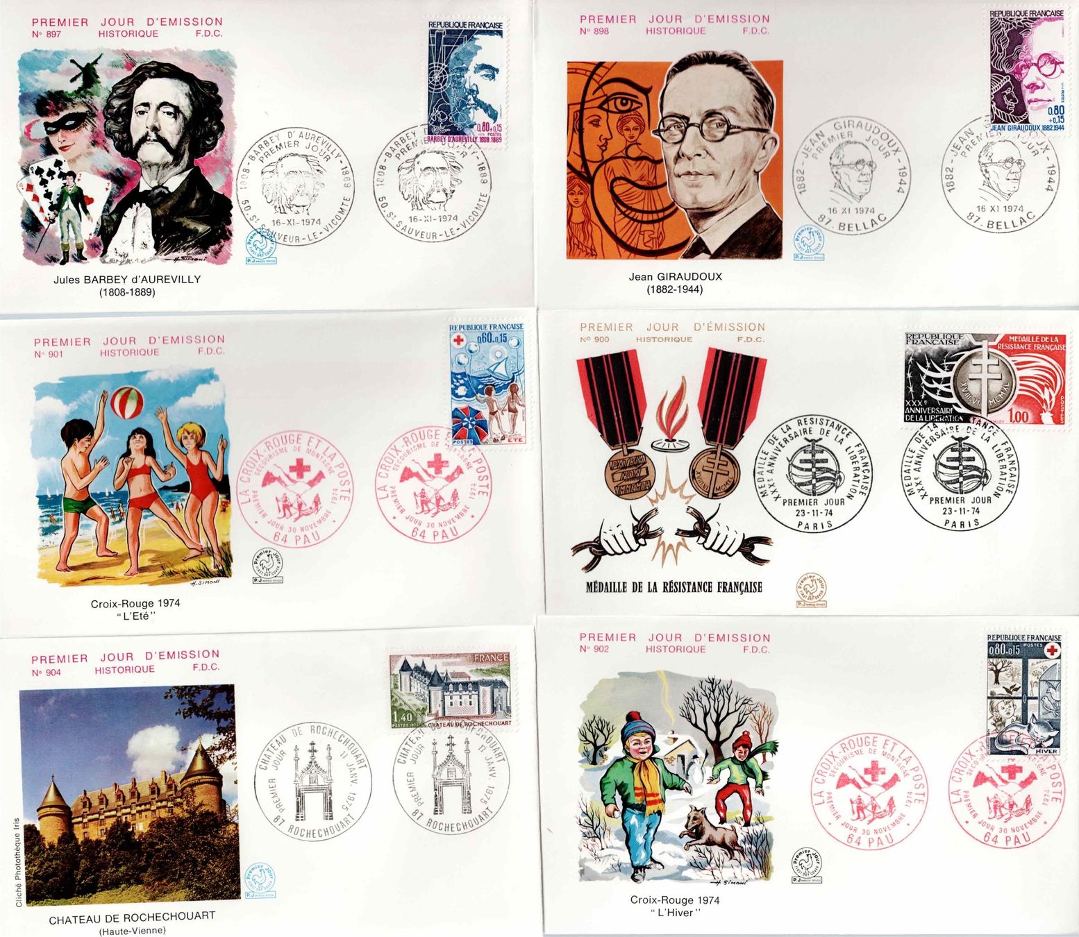 Tutti i francobolli: 6 Stück FDC Frankreich – Usato da Koblenz venduto da Markenhimmel