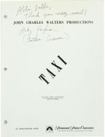 Andy Kaufman Signed Taxi Script