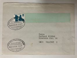 BRD 1973, Rollenanfang auf Bahnpost-Brief, Mi 700A