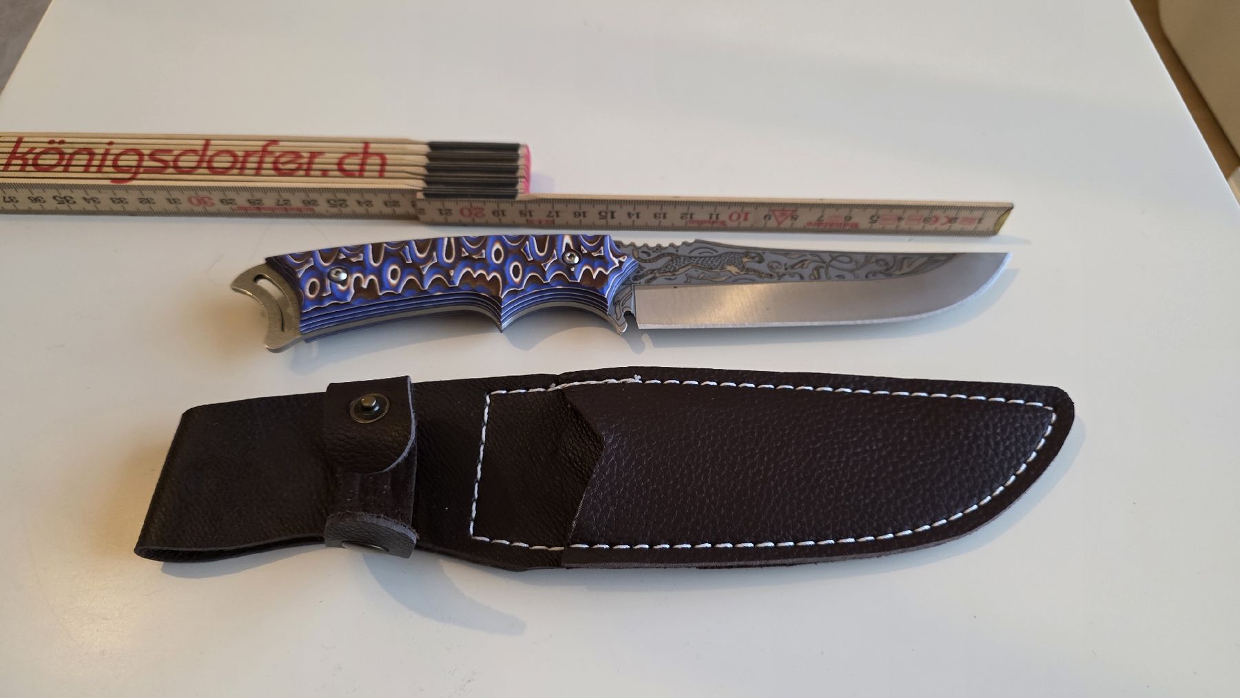 Accessoires: Handgefertigtes Jagdmesser. – Neuf avec emballage d'origine à St. Margrethen SG par Duezenli61