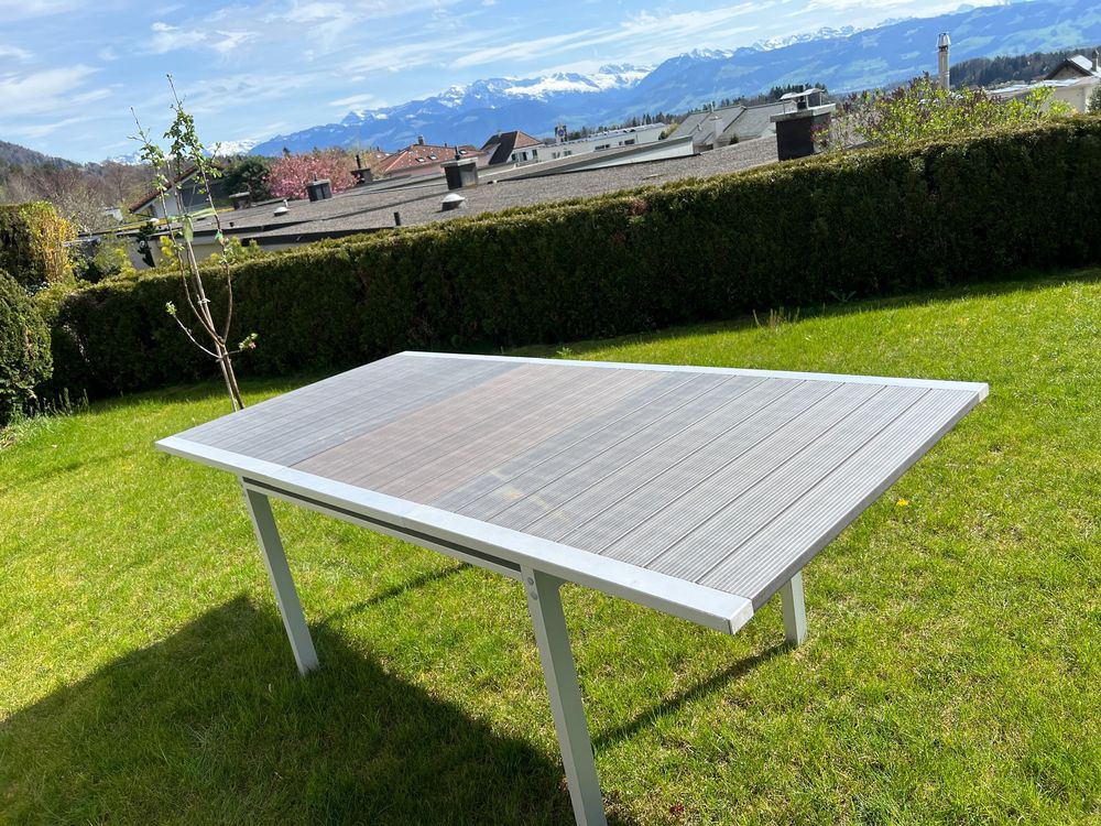 Gartentisch ausziehbar 150/205 x 95 x 73 braun Kunststoff Kaufen auf