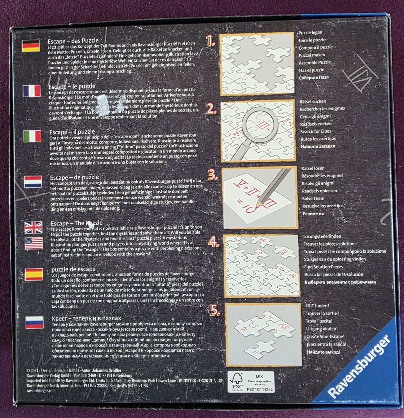 Ravensburger Puzzle: Ravensburger Escape Puzzle – Nuovo (secondo la descrizione) da Wimmis venduto da sal_rj9j 1