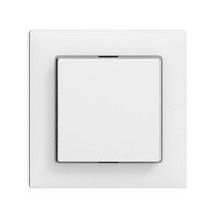 Frontset EDIZIOdue weiss 60×60mm mit Seitenlinse für LED