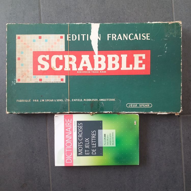Scrabble Vintage Velours Noir Smir De France – Collector Français Rare
