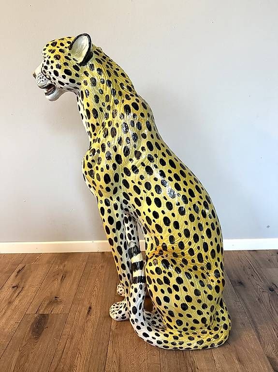 Sculptures & Statues: Leopard Statue Italien um 1960 Terrakotta – D'occasion à Nidau par Nintschgu 3